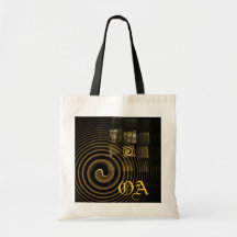Saco do monograma da arte abstracta da hipnose bolsa para compra