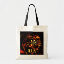 Saco do monograma da arte abstracta da pulsação do bolsa para compras