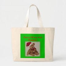 Saco do urso do papai noel bolsa para compra