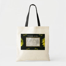 Saco floral da foto do quadro bolsa para compras