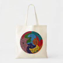 Saco louco da arte abstracta dos gatos bolsa para compra
