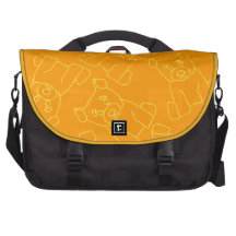 Saco pequeno amarelo do laptop dos ursos