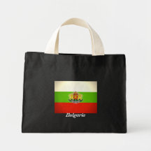 Saco pequeno com bandeira e a brasão búlgaras bolsas