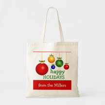 Saco personalizado do presente de época natalícia bolsa de lona