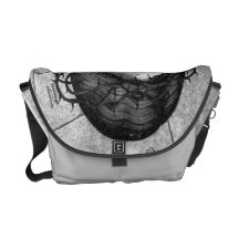 Saco preto e branco do ícone bolsas mensageiro
