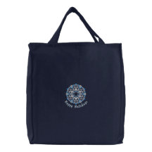 Sacola azul customizável do feriado do floco de ne bolsas para compras