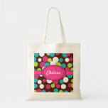 Sacola brilhante personalizada dos pontos bolsas