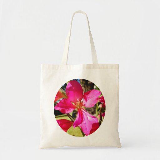 Sacola com flor cor-de-rosa bolsa