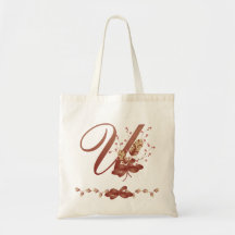 Sacola da letra U do monograma da acção de graças Bolsas