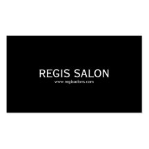 SALÃO DE BELEZA do REGIS, www.regissalons.com Cartões De Visitas