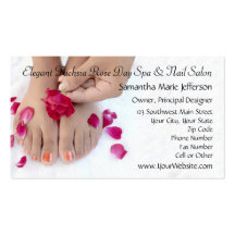 Salão de beleza fúcsia bonito do Pedicure do rosa  Modelo Cartoes De Visitas