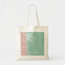 Salmões tropicais, rosa coral, & Seafoam Bolsas De Lona