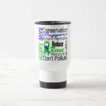 Salvar a colagem da consciência do ambiente da ter caneca