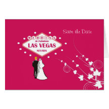 "Salvar a data" que Wedding em Las Vegas fabuloso  Cartão
