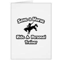 Salvar um cavalo. Monte um instrutor pessoal Cartões