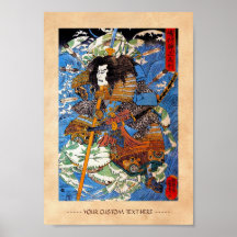Samurai legendário japonês oriental legal do guerr pôsteres