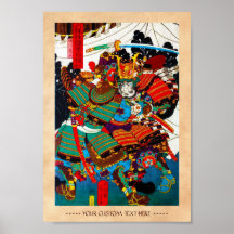 Samurai legendário japonês oriental legal do guerr poster