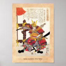 Samurai legendário japonês oriental legal do guerr posters