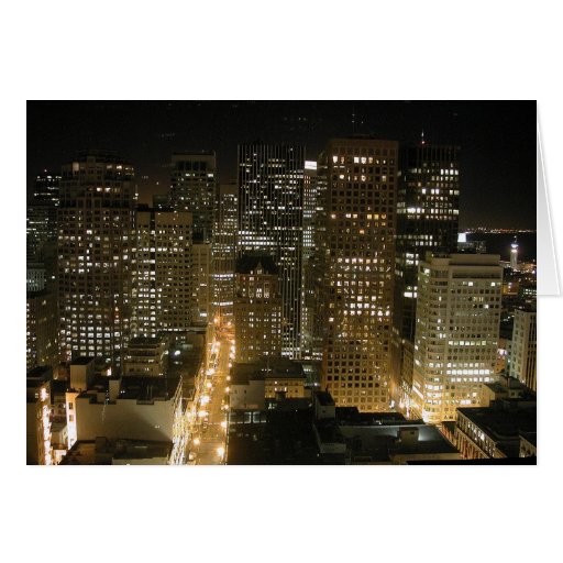 San Francisco na noite Cartao