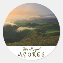 Sao Miguel, Açores Adesivo Em Formato Redondo