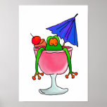 Sapo frutado do cocktail posteres