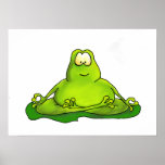 Sapo Meditating gordo Pôsteres