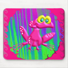 Sapo retro Funky da paz Mouse Pad