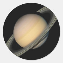 Saturn Adesivo Em Formato Redondo