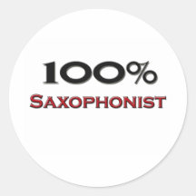 Saxofonista de 100 por cento adesivos
