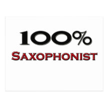 Saxofonista de 100 por cento cartoes postais