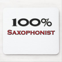 Saxofonista de 100 por cento mouse pad