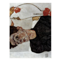 Schiele, Egon Selbstportr? mit Lampionfr de t? cht Cartão Postal