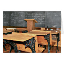 Schoolroom do vintage cartão