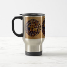 Selo medieval dos cavaleiros Templar Caneca