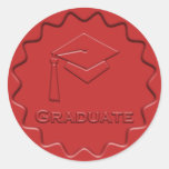 Selo vermelho da cera do sinal graduado adesivos