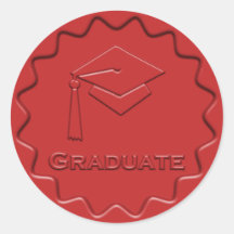 Selo vermelho da cera do sinal graduado adesivos