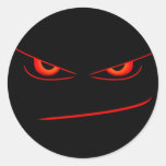 selo vermelho mau dos olhos adesivo redondo