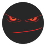 selo vermelho mau dos olhos autocolantes