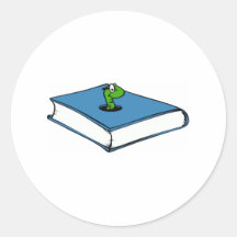 Sem-fim de livro azul adesivo