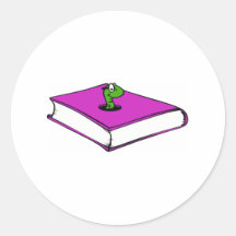 Sem-fim de livro roxo adesivo