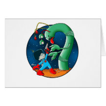 Sem-fim do astronauta & do dinossauro cartoes