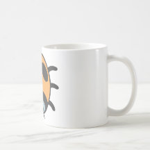 Senhora alaranjada legal Desinsetar Desenhos anima Caneca