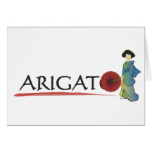Senhora de Arigato Cartão