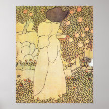 Senhora em seu jardim por Jozsef Rippl-Ronai Pôsteres