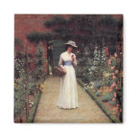 Senhora em um jardim - Edmund Blair Leighton imans