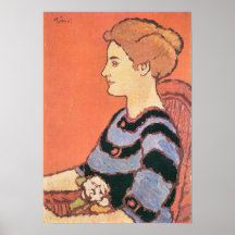 Senhora no azul por Jozsef Rippl-Ronai Posteres