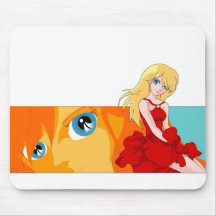 Senhora no vermelho mouse pad