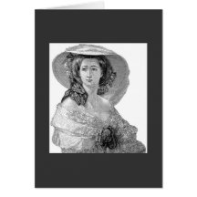 Senhora Nota do Victorian Cartao