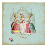 Senhoras de Marie Antoinette em esperar Paris Convite Personalizados