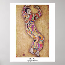 Senhorita Cerveja Egon Schiele Pôsteres